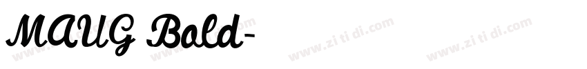 MAUG Bold字体转换
